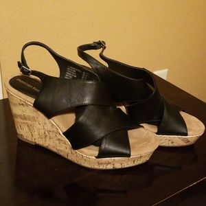 Black Wedge heels